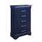 Global Furniture Usa Traditional Glam Rich Blue W /LED Charlie Blue Chest With Led 718 - alternate 2